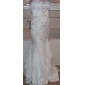 Trumpet/Mermaid Strapless Floor-length Satin Weeding Dress 
