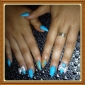 5PCS 3D Alloy Nail Decorations Diamond No.6(Assorted Color)