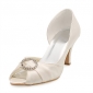 FELECIA - Peeptoe Hochzeit Pfennigabsatz Satin
