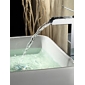 contemporánea cascada de cromo grifo del fregadero cuarto de baño acabado (de altura)