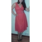 A-line V-neck Knee-length Chiffon Cocktail Dress