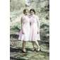 A-line High Neck Knee-length Chiffon Bridesmaid/Wedding Party Dress 
