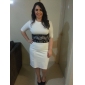TS Lace Waist Decor Jersey Sheath Dress