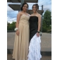 Floor-length Sweetheart Chiffon Evening Dress With Criss-Cross Bodice