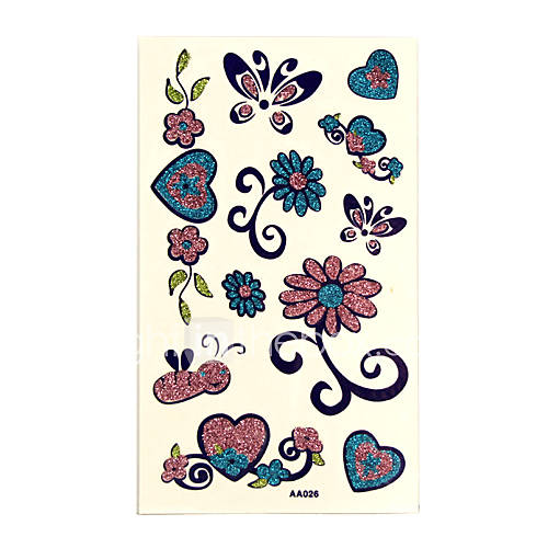 You are looking at a Hot Glitter Temporary Tattoo Card including various of 