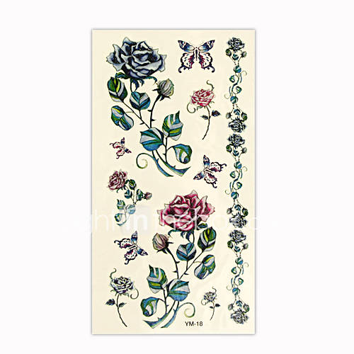 You are looking at a Hot Glitter Temporary Tattoo Card including various of