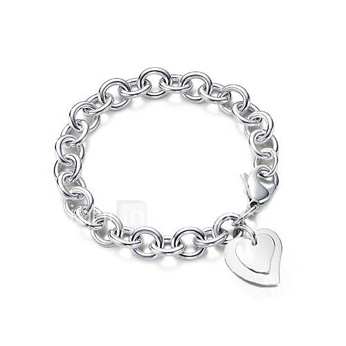 Smurf Tattoos Silver Circle Links With Hearts Charm Bracelet .