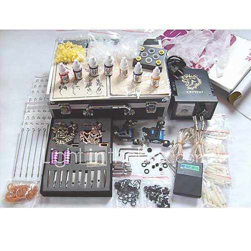 Tattoo Kit Set includes:4 x Professional stainless steel machines (gun) for