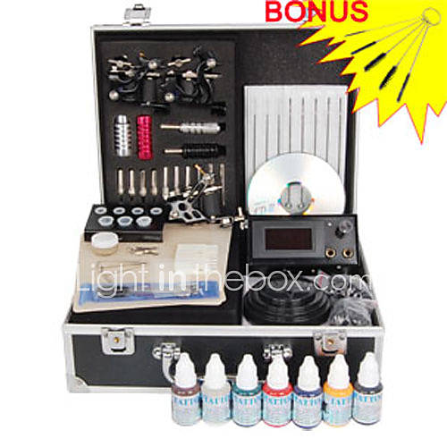 Tattoo Kit Set includes: 3 x Professional stainless steel machines (gun) for 