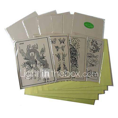 10 x TATTOO PRACTICE SKINs and 20 x TRANSFER PAPER - US$ 39.99