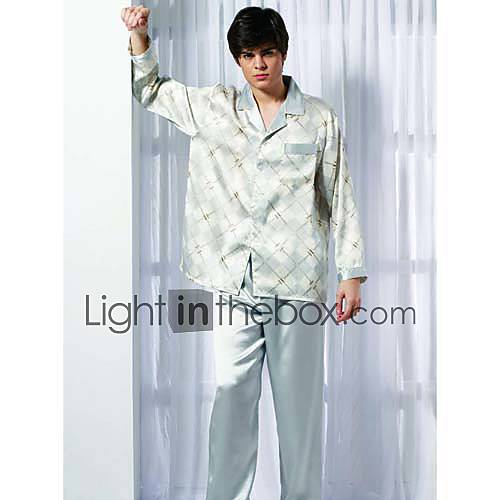 Sleepwear For Men. 100% Silk Pajama Set Men#39;s