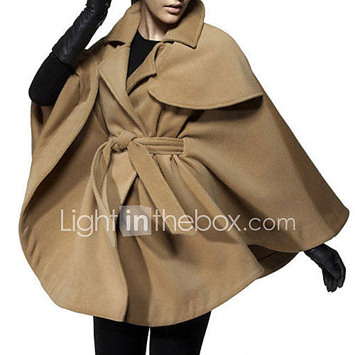 оптом Модное пальто коричневого цвета