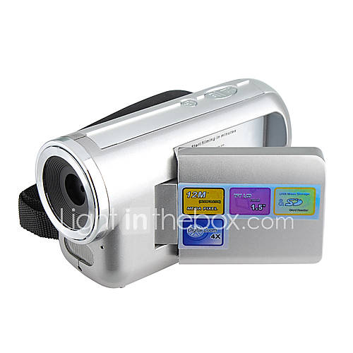 dv137   12MP Digital Video Camcorder Kamera mit 1,5-Zoll-LCD-Schwenk-und 4fach digitaler Zoom (dce1050)