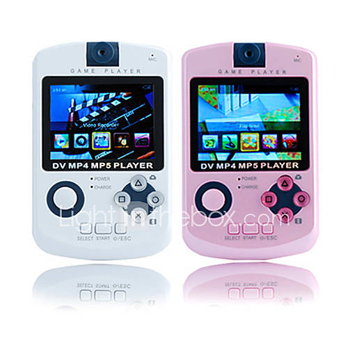 2,4-Zoll-Spiel MP4-Player mit Digital-Kamera (4 GB, wei&szlig; / rosa)