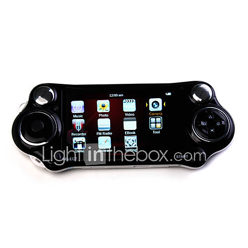 4,3 Zoll 100 Spiele MP4-Player mit Digital-Kamera (4 GB, wei&szlig; / schwarz)