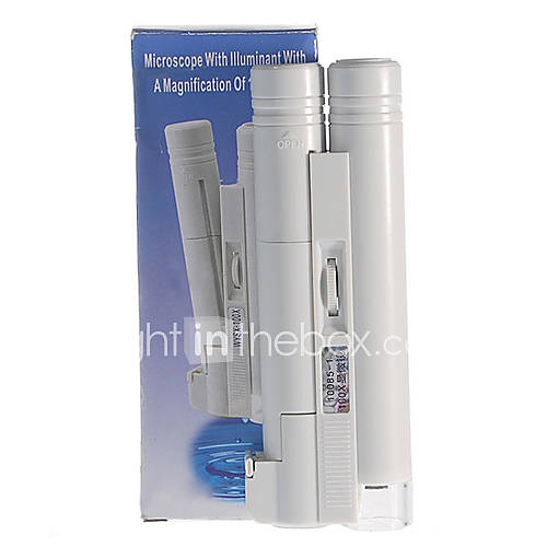 tragbare 100x Mikroskop mit LED-Beleuchtung (2   aa)