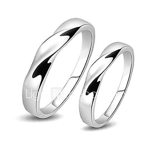 Chic 925 Sterling Silver His Hers Rings Set of 2 Item ID 00153248