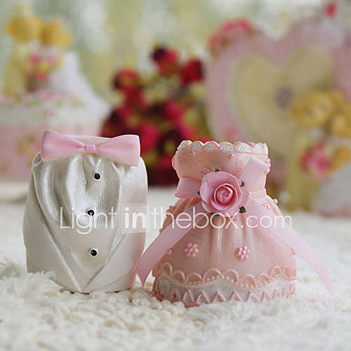 Fairy Tale Wedding Collection Gown Tuxedo Pen Holder Set of Two 