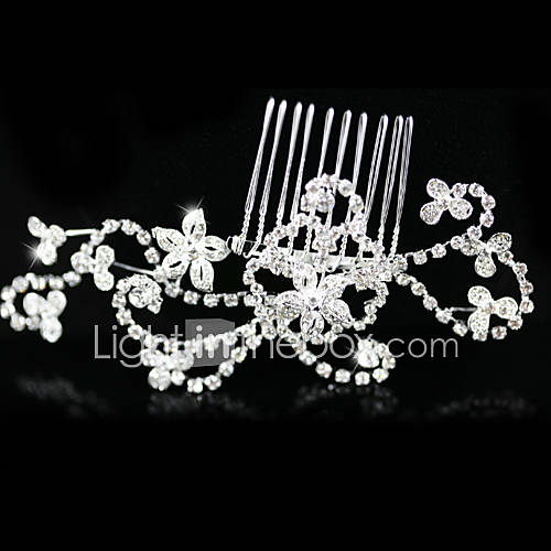 Gorgeous Rhinestones Pearls Wedding Combs Item ID 00175239