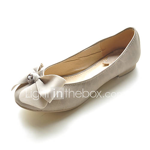 Leatherette Upper Low Heel Closed Toe With Bowknot Honeymoon Shoes