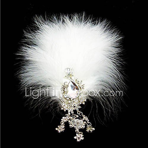 Gorgeous Feather With Rhinestones Bridal Headpiece Share your 