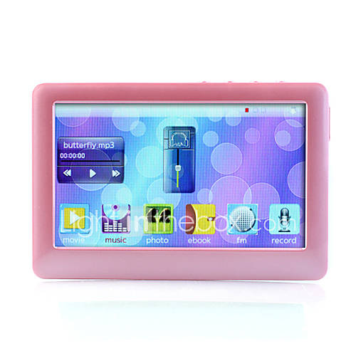 4,3-Zoll-MP4-Player (4GB, pink / schwarz)