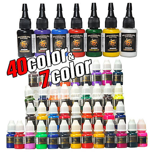 47 Bottles of Tattoo Ink 408mL and 715mL Item ID 00202095