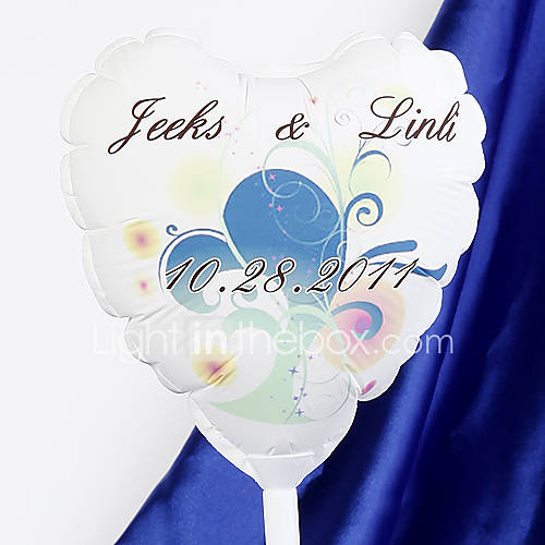 Personalized Heartshaped Wedding Balloon Colorful World