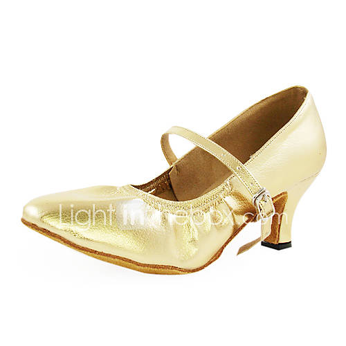 Zum Angebot - Ballsaal moderne Schuhe goldenen Kunstleder oberen geschlossenen Zehen Tanzschuhe für Frauen mehr Farben