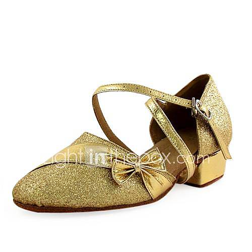 Zum Angebot - Sekt Glitter / Kunstleder oberen Tanzschuhe Ballsaal Latein Schuhe für Frauen und Kinder
