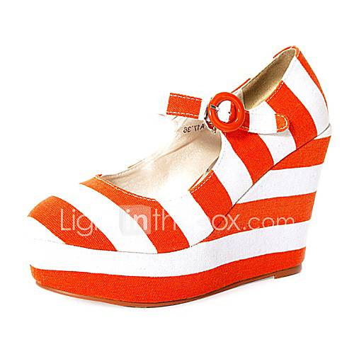 Fabric Upper Wedge Heel Closed Toe Party Evening Shoes More Colors 