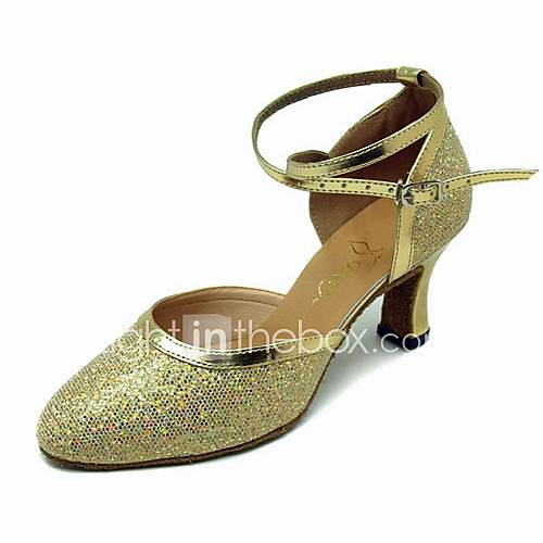 Zum Angebot - Sekt Glitter / Kunstleder oberen Gesellschaftstanz Schuhe moderne Schuhe für Frauen mehr Farben