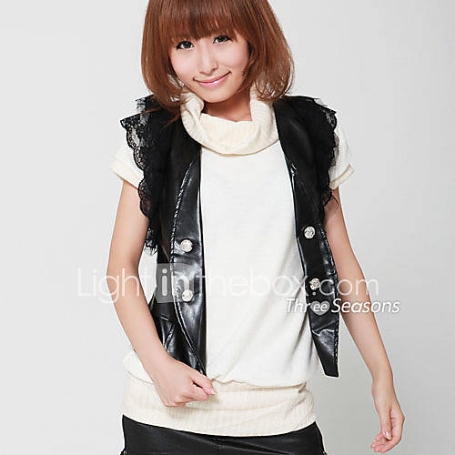 gilet ricamato in pizzo
