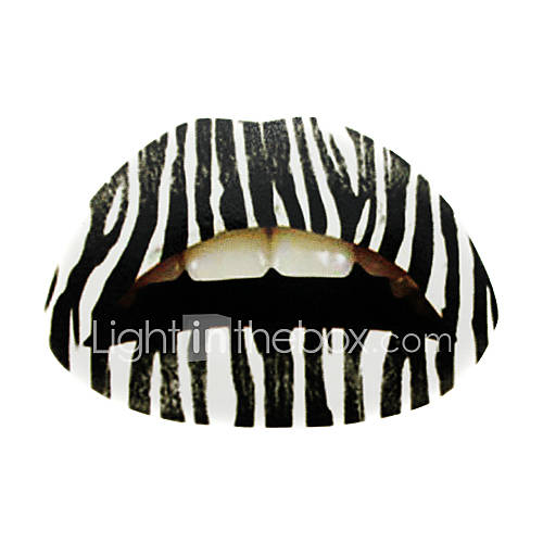5 Pcs Zebra Design Temporaty Lip Tattoo Sticker Item ID 00225941