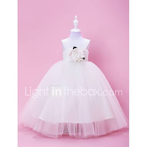 niedlichen Ballkleid bodenlange floralen Akzent tutu M&auml;dchen verkleiden