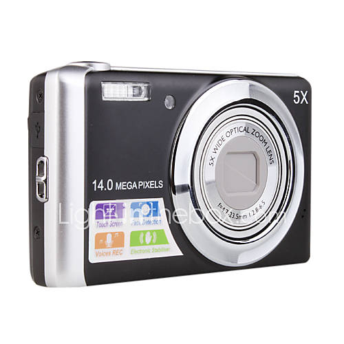 14.0mp CCD-Digitalkamera mit 5fach optischem Zoom dc-t500