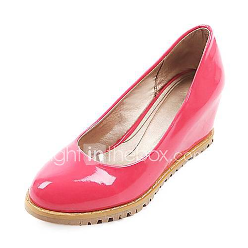 Patent Leather Wedge Heel Closed Toe Party Evening Shoes More Colors US 