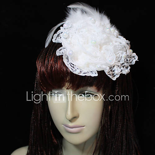 Gorgeous Lace Feather Acrylic Bridal Flower Headpiece US 999
