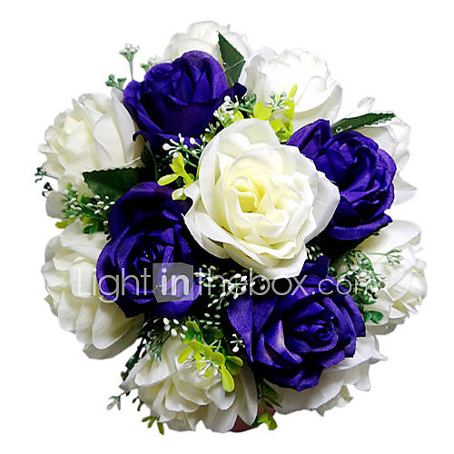 Royal Purple White Satin Bridal Bouquet US 1999