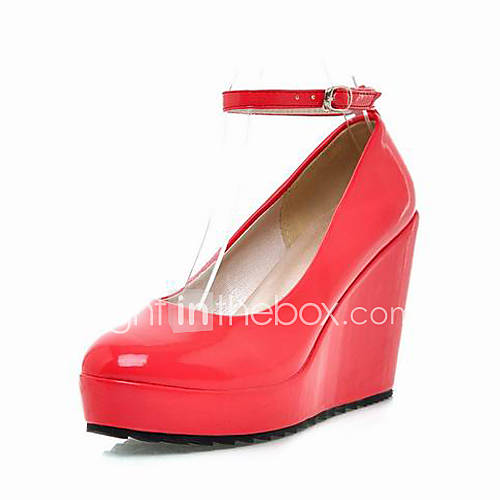 Leatherette Evening Office Closed Toe Wedges With Buckle More Colors US