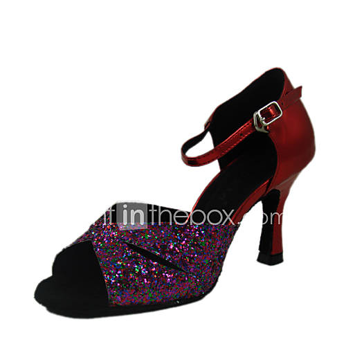 Zum Angebot - Sekt Glitter / Kunstleder oberen Frauen Tanzschuhe Ballsaal Latein Schuhe mehr Farben