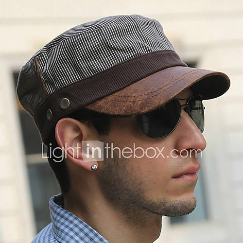 Offerta Fashion Coffee Stripe modello UV Protection Cap piatto Offerta: Fashion Coffee Stripe modello UV Protection Cap piatto
