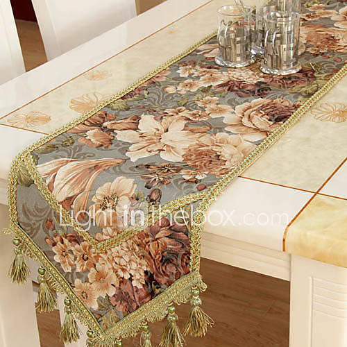 Tradizionali poliestere Stampa Table Runners Floral