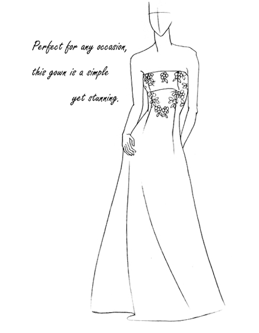 A-line Strapless Floor-length Satin Wedding Dress