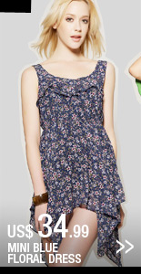 Mini Blue Floral Dress