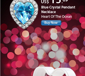 Blue Crystal Pendant Necklace