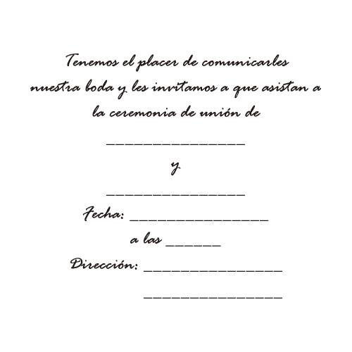 Invitaciones en distintos  idiomas 1