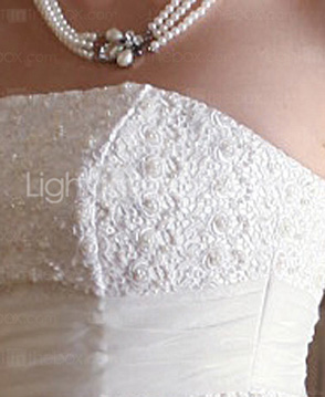 AILSA - Abito da Sposa in Raso e Pizzo