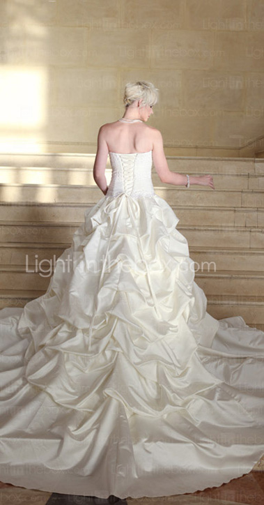 AILSA - Abito da Sposa in Raso e Pizzo