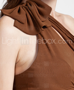 Sheath/Column One Shoulder Floor-length Chiffon Bridesmaid Dress